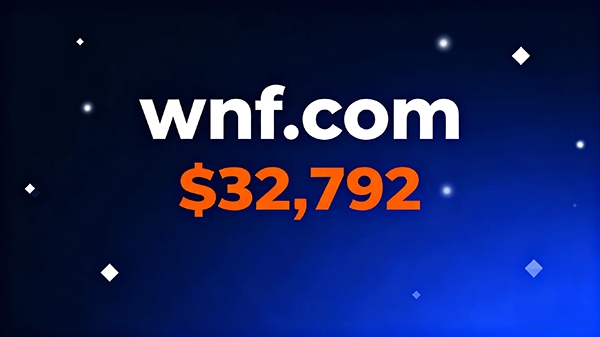WNF.com以32,792美元成交，三字母域名再現活躍交易